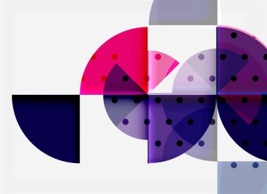 Siyah arka plan üzerine daire öğeleri