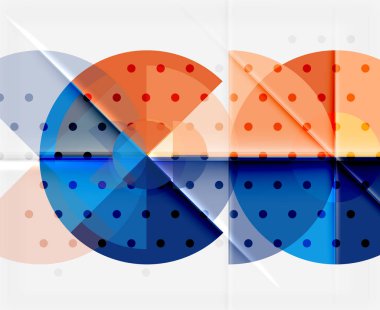 Siyah arka plan üzerine daire öğeleri