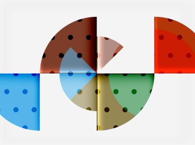 Siyah arka plan üzerine daire öğeleri