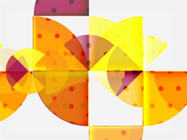 Siyah arka plan üzerine daire öğeleri