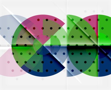 Siyah arka plan üzerine daire öğeleri