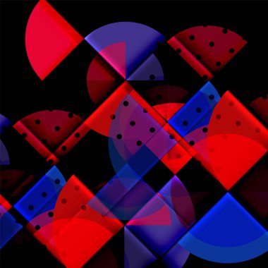 Geometrik daire soyut afiş