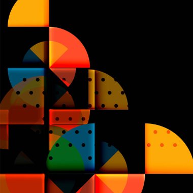 Geometrik daire soyut afiş