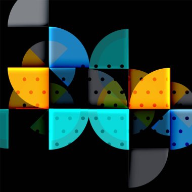 Geometrik daire soyut afiş