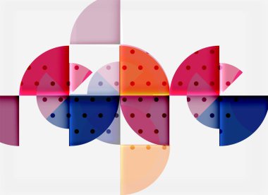 Geometrik daire soyut afiş