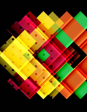 Siyah arka plan üzerinde renkli oklar