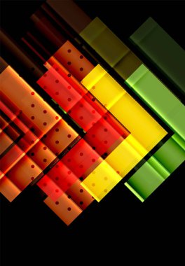 Siyah arka plan üzerinde renkli oklar