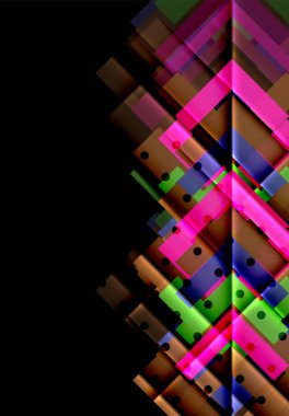 Siyah arka plan üzerinde renkli oklar