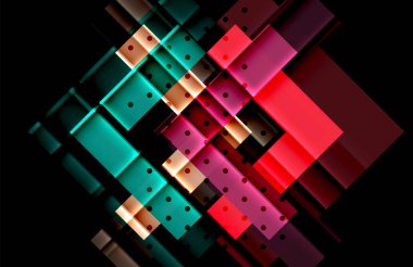 Siyah arka plan üzerinde renkli oklar