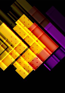 Siyah arka plan üzerinde renkli oklar