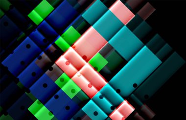 Siyah arka plan üzerinde renkli oklar