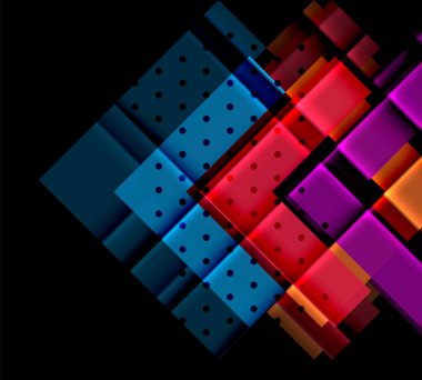 Siyah arka plan üzerinde renkli oklar