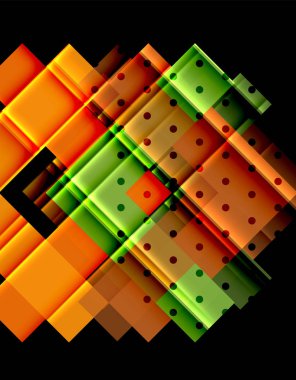 Siyah arka plan üzerinde renkli oklar