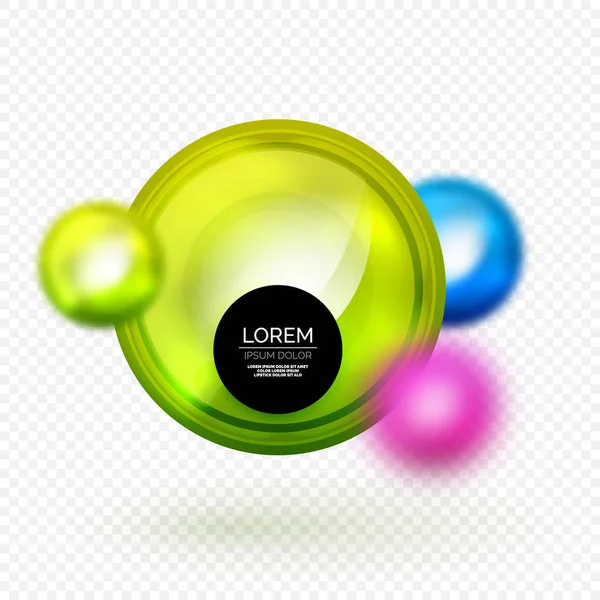 Gömb 3d vector-banner — Stock Vector