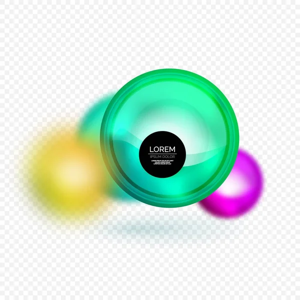 Sphere 3d vetor banner — Vetor de Stock