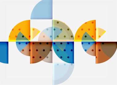 Siyah arka plan üzerine daire öğeleri