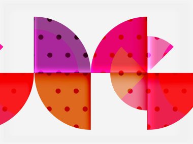 Siyah arka plan üzerine daire öğeleri