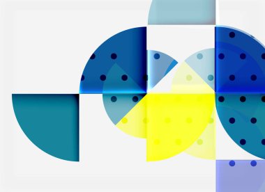 Siyah arka plan üzerine daire öğeleri