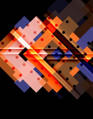 Siyah arka plan üzerinde renkli oklar