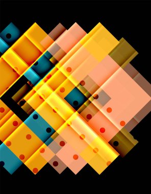 Siyah arka plan üzerinde renkli oklar