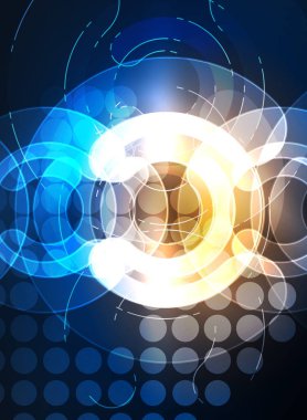 Arka plan parlayan öğeleri karanlık alanı, soyut