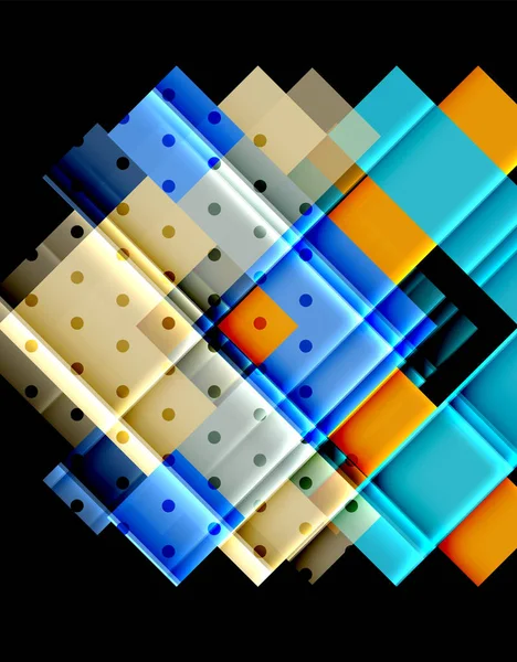 Renkli üçgenler ve oklar koyu arka plan üzerinde