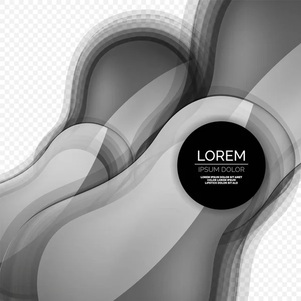 Glazen ronde vorm moderne ontwerpsjabloon, abstracte achtergrond — Stockvector