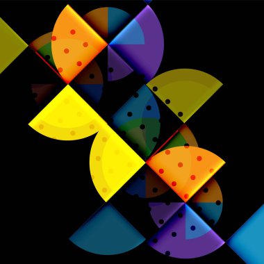 Geometrik daire soyut afiş