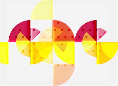 Geometrik daire soyut afiş