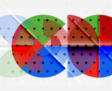 Geometrik daire soyut afiş