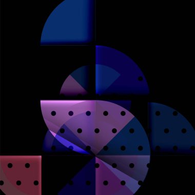 Geometrik daire soyut afiş