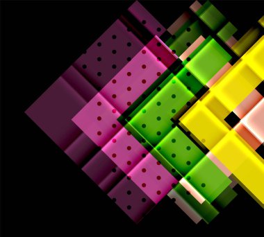 Siyah arka plan üzerinde renkli oklar