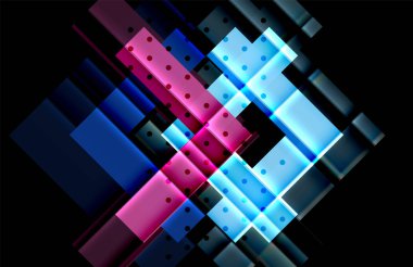 Siyah arka plan üzerinde renkli oklar