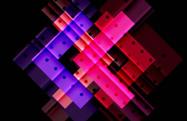 Siyah arka plan üzerinde renkli oklar