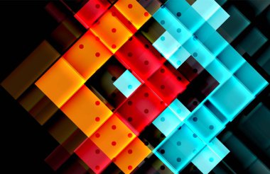 Siyah arka plan üzerinde renkli oklar