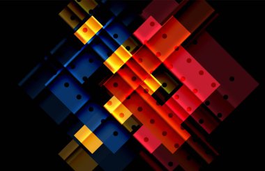 Siyah arka plan üzerinde renkli oklar