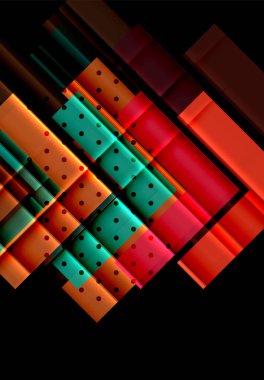 Siyah arka plan üzerinde renkli oklar