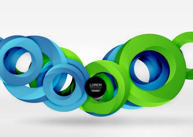 Modern 3d yüzük vektör arka plan