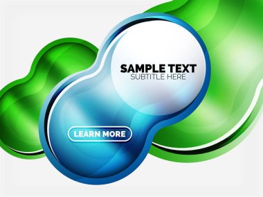 Cam veya plastik yüksek teknoloji kabarcık arka plan