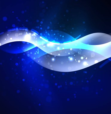 Parlayan dalga, duman tasarım dalgalı çizgiler vektör