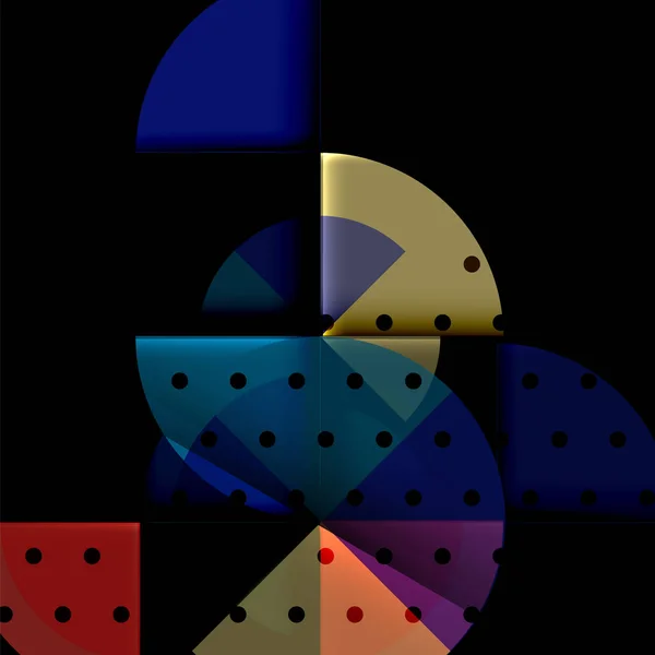 Bannière abstraite de cercle géométrique — Image vectorielle