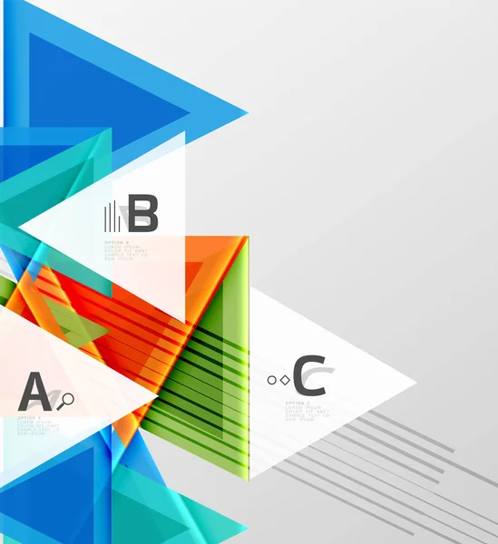 Triangoli e forme geometriche sfondo astratto — Vettoriale Stock