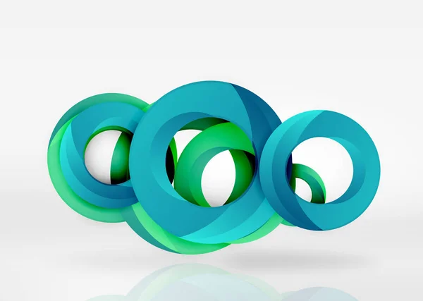 Moderne 3d ring vector abstracte achtergrond — Stockvector