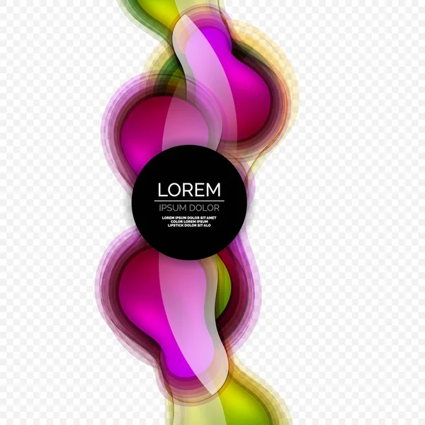 Glass round shape modern design template, abstract background — Stock Vector