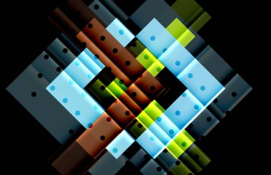 Siyah arka plan üzerinde renkli oklar