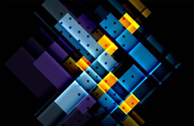 Siyah arka plan üzerinde renkli oklar