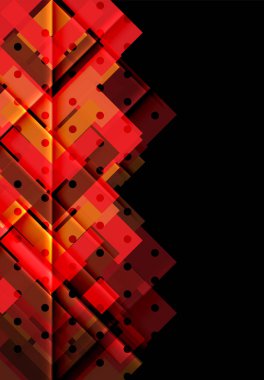 Renkli üçgenler ve oklar koyu arka plan üzerinde