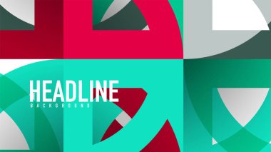 İş tanıtımı geometrik şablonu