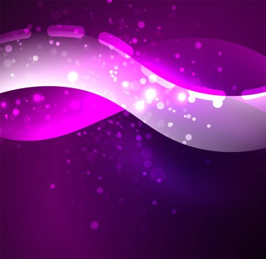 Parlayan dalga, duman tasarım dalgalı çizgiler vektör