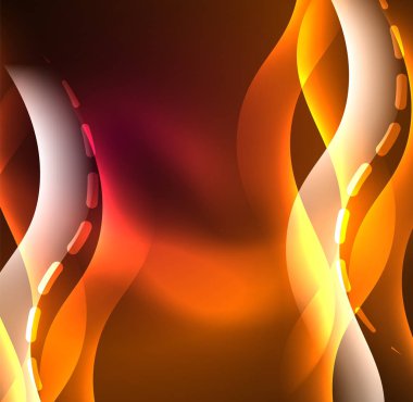 Parlayan dalga, duman tasarım dalgalı çizgiler vektör